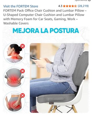 Cojín Ergonómico FORTEM Gris
