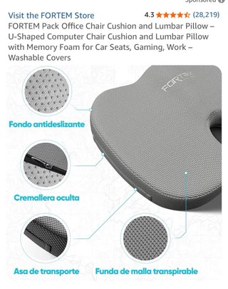 Cojín Ergonómico FORTEM Gris
