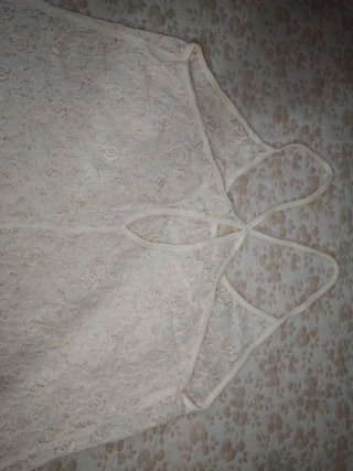 Camiseta tirantes blanca calada S