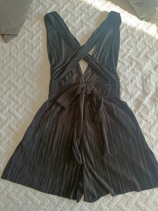 Vestido pantalón de vestir espalda abierta