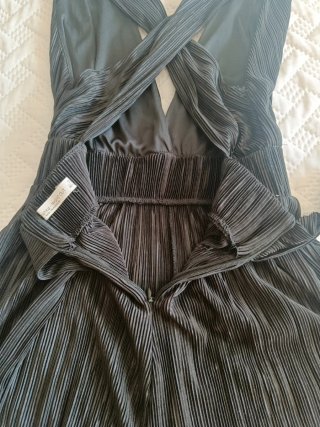 Vestido pantalón de vestir espalda abierta