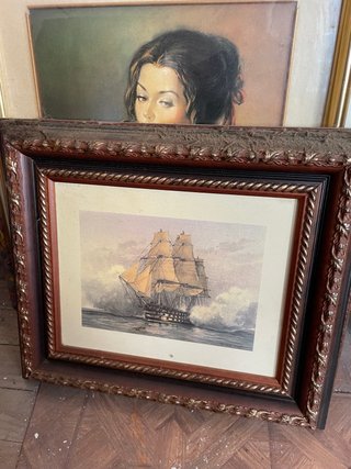 Cuadro de barco antiguo
