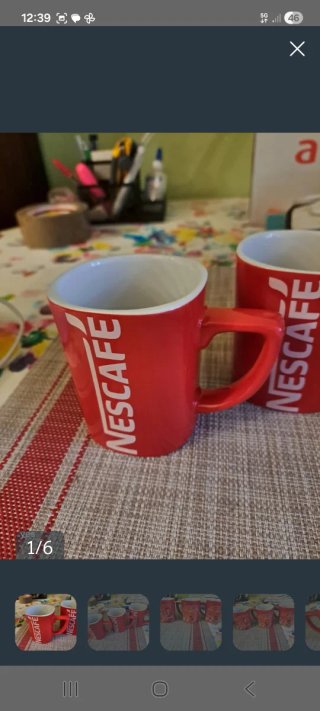 Tazas Nescafé Rojas (Cerámica)