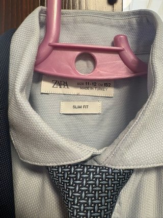 Traje completo niño azul y blanco