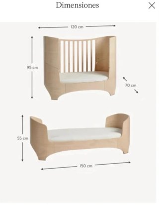 Cuna convertible Leander 0-7 años