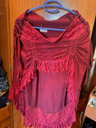 Falda Y2K Vintage Roja, ajustable, puede llegar L