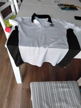 Polo Crivit XL blanco con escudo All Star