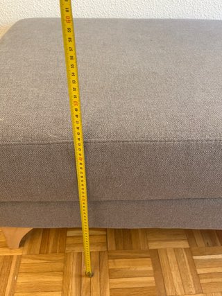 Puff tapizado gris grande Como nuevo