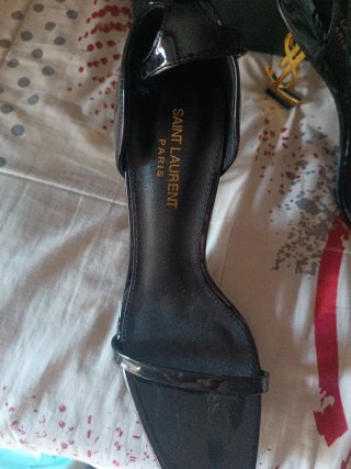 Tacchi Saint Laurent YSL Neri Dorato