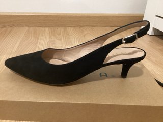 Zapatos Unisa Ante Tacón Negro Talla 38