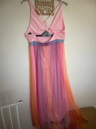 Vestito lungo donna estivo arcobaleno taglia XL