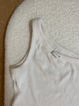Top Zara Asimétrico Blanco
