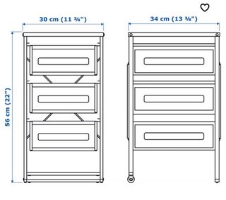 Cajonera Metálica Blanca IKEA