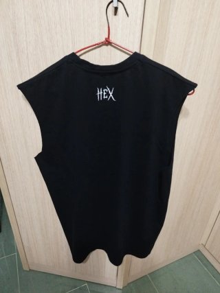 Camiseta sin mangas HEX negra talla L
