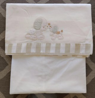 Juego sábanas cuna bordadas