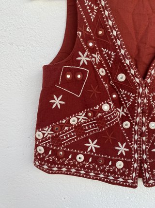 Chaleco bordado Zara Talla S
