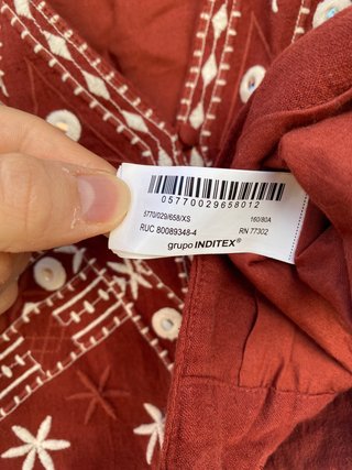 Chaleco bordado Zara Talla S