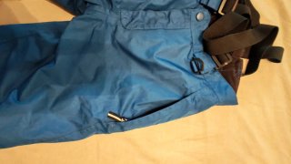 Pantalón de esquí azul con tirantes, niño 122 cm