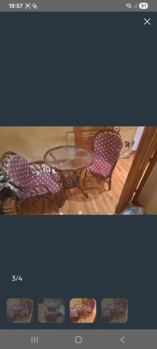 Conjunto mesa y sillas jardín