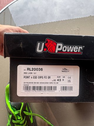 Zapatos de trabajo U-Power Talla 42