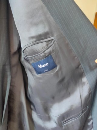 Traje Milano Raya Azul