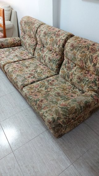 Sofá modular 3 piezas floral