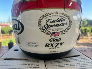 Casco Arai RX-7V Modelo freddie SPencer 30 aniver