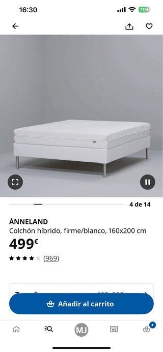 Colchón Ikea Anneland 160