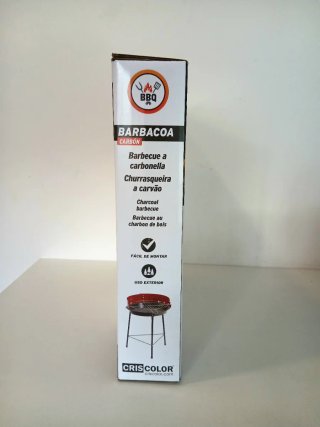 Barbacoa Criscolor Portátil Negra y Roja