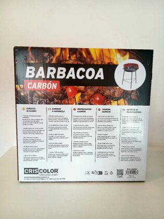 Barbacoa Criscolor Portátil Negra y Roja