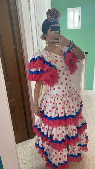 Traje de flamenca con lunares