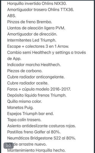 Triumph Speed Triple R 1050 ABS Blanca