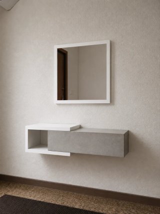 Mueble de entrada con espejo