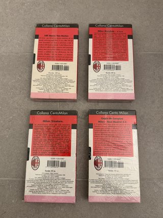 Lotto 4 VHS Milan sigillate Collana CentoMilan