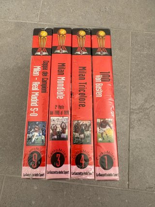 Lotto 4 VHS Milan sigillate Collana CentoMilan