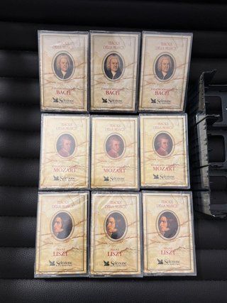 Cofanetto 9 musicassette tesori della musica Mozart Bach Liszt- Digest