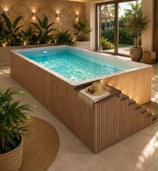 Piscina de poliéster para exterior