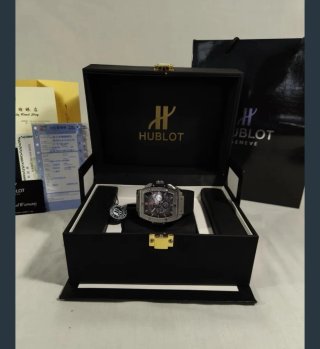 Reloj Hublot Negro Plateado