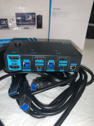 Conmutador KVM Doble Monitor 8K HDMI