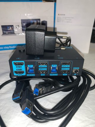 Conmutador KVM Doble Monitor 8K HDMI