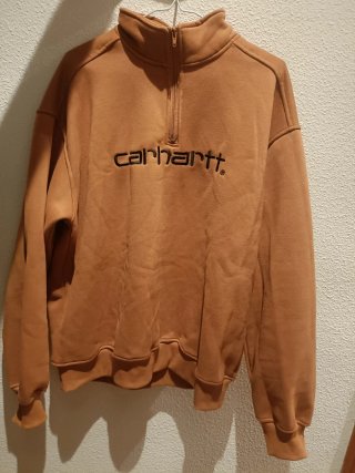 Sudadera Carhartt Marrón Media Cremallera