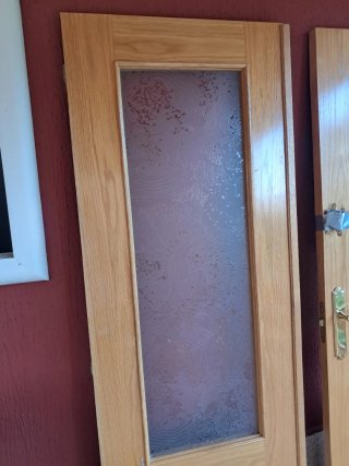 Puertas madera maciza con cristal