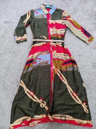 Vestido largo estampado
