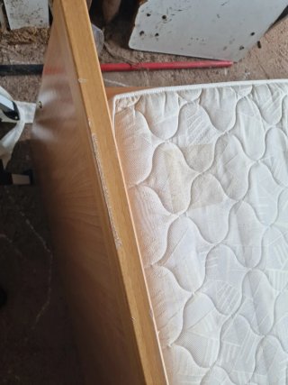 Cama individual 90cm con somier y colchón