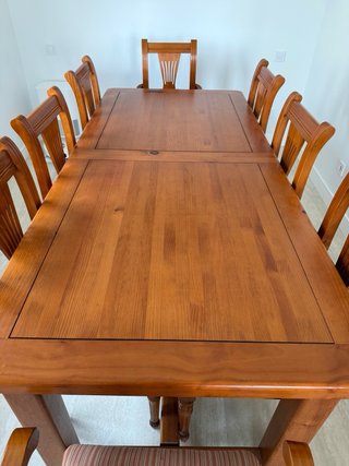 Mesa extensible de madera