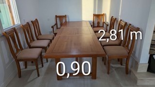 Mesa extensible de madera