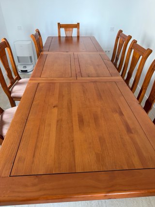 Mesa extensible de madera