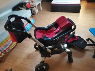 Carrito de bebé Concord rojo y negro