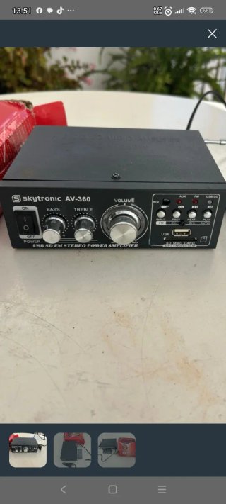 Amplificador Skytronic AV-360 USB SD FM
