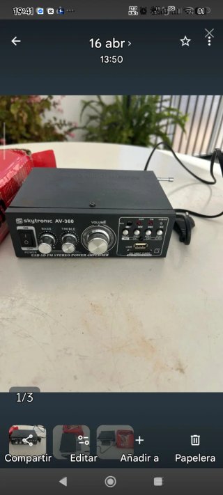 Amplificador Skytronic AV-360 USB SD FM